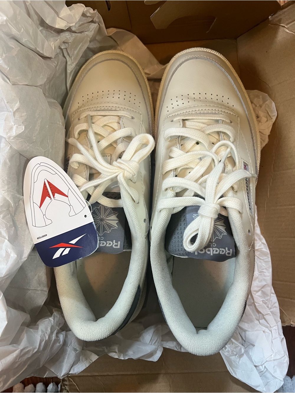 Reebok Club C 85 Men's Shoes -8.5 men's - 10 women's - color: Chalk / Cold Grey